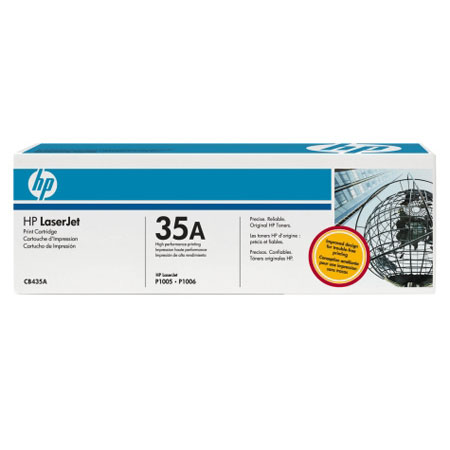 Product image for HP LaserJet 35A Black Original Toner Cartridge (CB435A) - Small