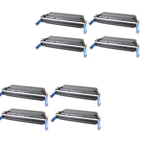 Product image for 999inks Compatible Multipack HP 641A (C9720A/23A) 2 Full Sets Laser Toner Cartridges - Small