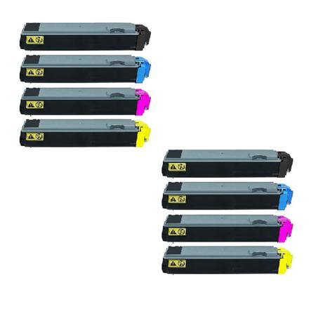 Product image for 999inks Compatible Multipack Kyocera TK-520K/C/Y/M 2 Full Sets Laser Toner Cartridges - Small
