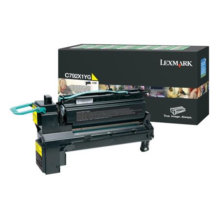 Product image for Lexmark C792X1YG Original Yellow High Capacity Return Program Toner Cartridge - Small