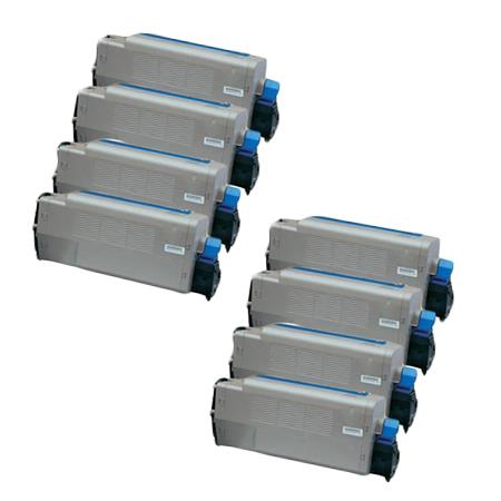 Product image for 999inks Compatible Eight Pack OKI 44661802 Black Laser Toner Cartridges - Small