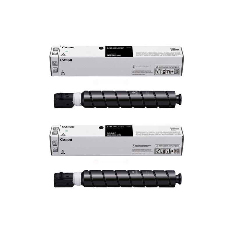 Product image for Canon C-EXV1002 Black Original Laser Toner Cartridge Twin Pack - Small