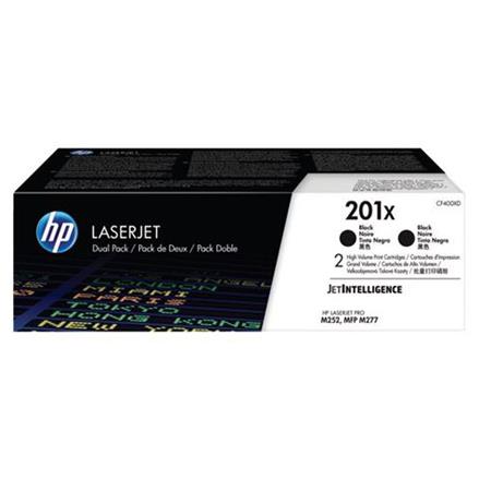 Product image for HP 201X Black Original High Capacity Toner Cartridge - Twin (CF400XD) - Small