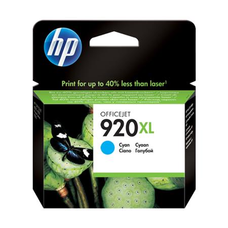 Product image for HP 920XL Cyan Original High Capacity Ink Cartridge (CD972AE) - Small