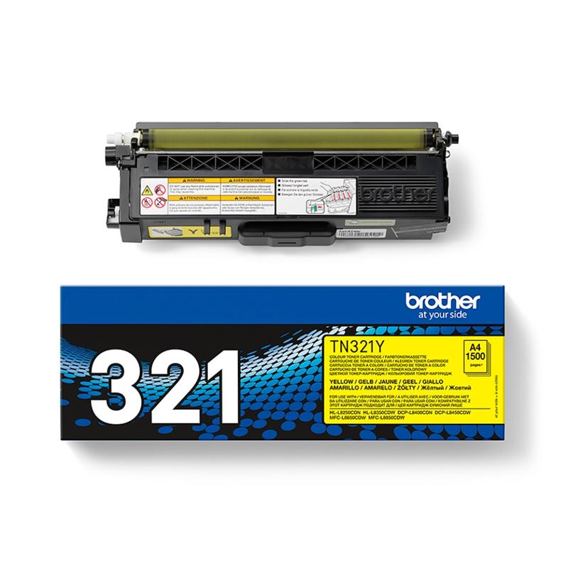 Product image for Brother TN321Y Yellow Original Standard Capacity Toner Cartridge - Small