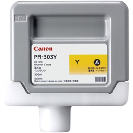Product image for Canon PFI-303Y (2961B001AA) Yellow Original Standard Capacity Ink Cartridge - Small