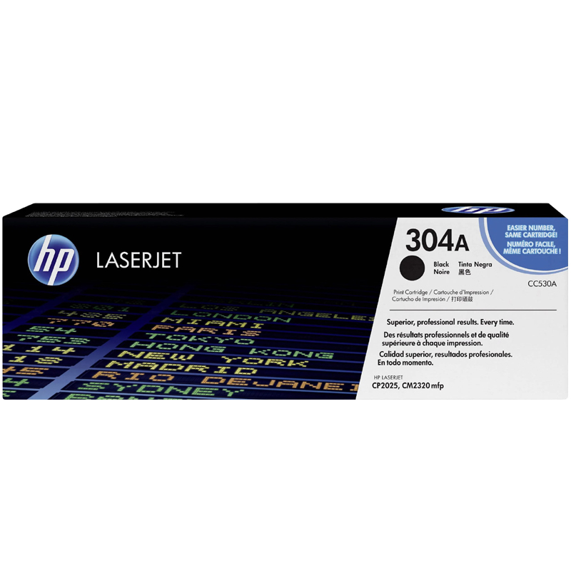 Product image for HP 304A Black Original Toner Cartridge (CC530A) - Small