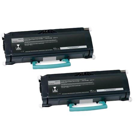 Product image for 999inks Compatible Twin Pack Lexmark X463X11G Black Extra High Capacity Laser Toner Cartridges - Small