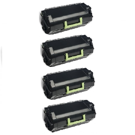 Product image for 999inks Compatible Quad Pack Lexmark 622H Black Laser Toner Cartridges - Small