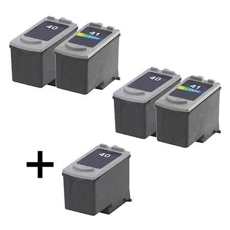 Product image for 999inks Compatible Multipack Canon PG-40 and CL-41 2 Full Sets + 1 Extra Black Inkjet Printer Cartridges - Small
