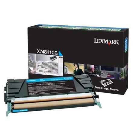 Product image for Lexmark X748H2CG Cyan Original High Capacity Toner Cartridge - Small