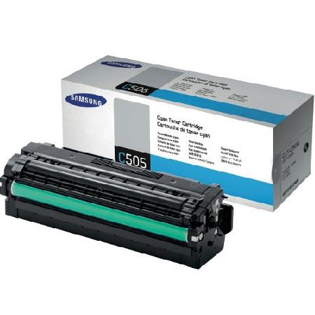 Product image for Samsung CLT-C505L Cyan Original Toner Cartridge - Small
