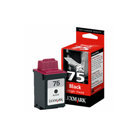 Product image for Lexmark No. 75 Black Original High Yield Ink Cartridge - Small