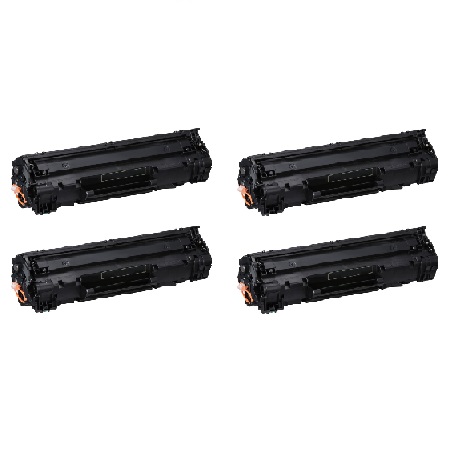 Product image for 999inks Compatible Quad Pack Canon 737BK Black Laser Toner Cartridges - Small