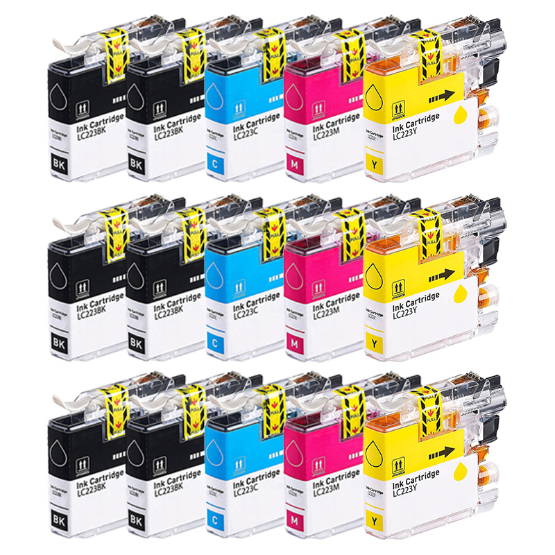 Product image for 999inks Compatible Multipack Brother LC223 3 Full Sets + 3 FREE Black Inkjet Printer Cartridges - Small