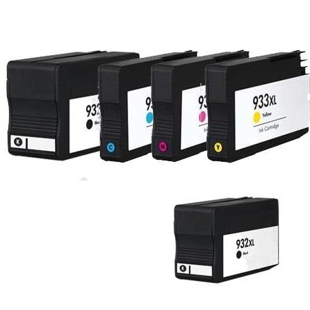 Product image for 999inks Compatible Multipack HP 932XL/933XL 1 Full Sets + 1 Extra Black Inkjet Printer Cartridges - Small
