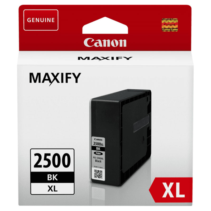 Product image for Canon PGI-2500XLBK Black Original High Capacity Ink Cartridge - Small