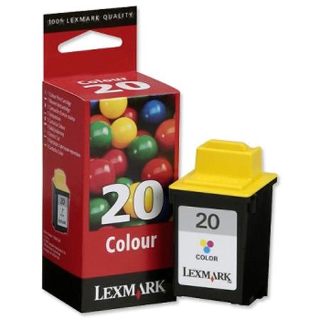 Product image for Lexmark No. 20 Colour Original Ink Cartridge - Small