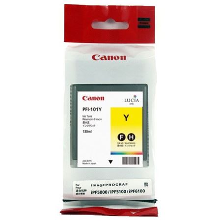 Product image for Canon PFI-101Y Yellow Original Ink Cartridge - Small