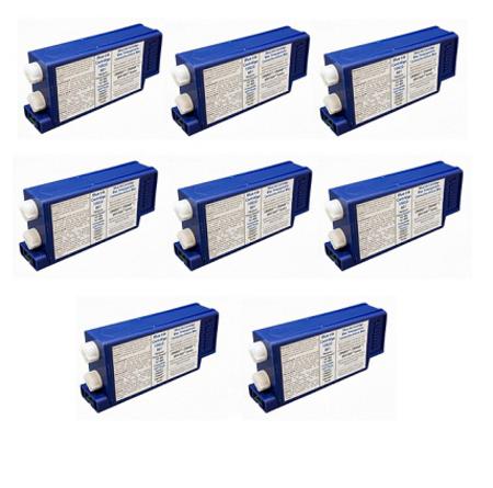 Product image for 999inks Compatible Eight Pack Pitney Bowes 767-8SB Blue Inkjet Printer Cartridges - Small