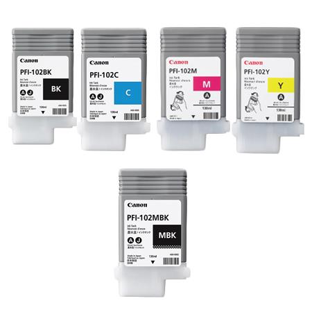 Product image for Canon PFI-102BK/MBK Full Set Original Inkjet Printer Cartridges - Small