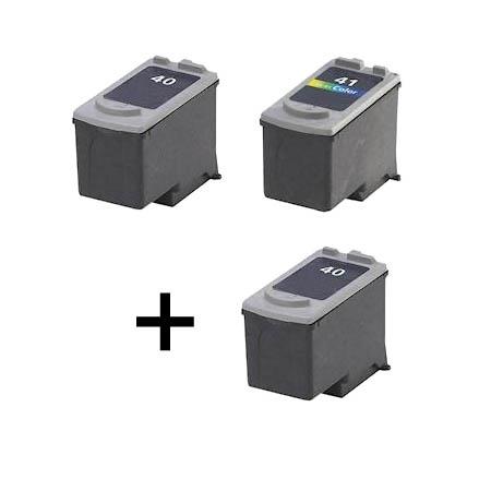 Product image for 999inks Compatible Multipack Canon PG-40 and CL-41 1 Full Set + 1 Extra Black Inkjet Printer Cartridges - Small