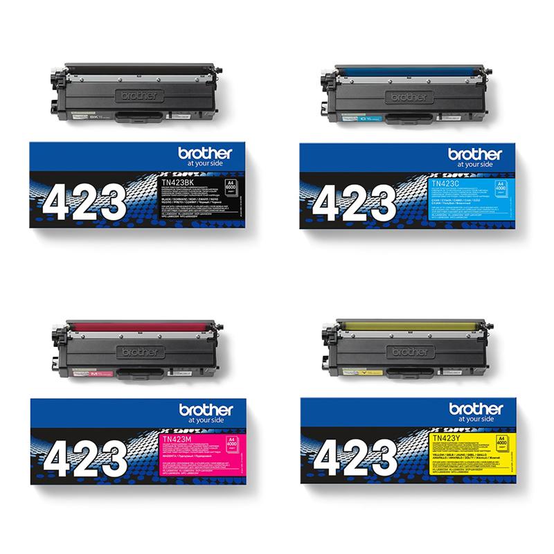 Product image for Brother TN423 Full Set Original High Capacity Laser Toner Cartridges - Small