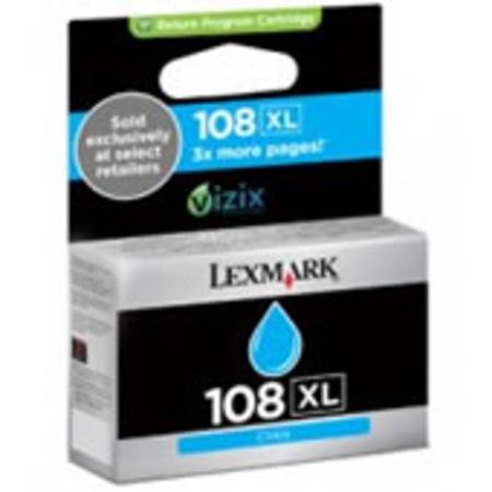Product image for Lexmark No.108XL (14N0477E) Cyan Return Programme High Yield Original Ink Cartridge - Small