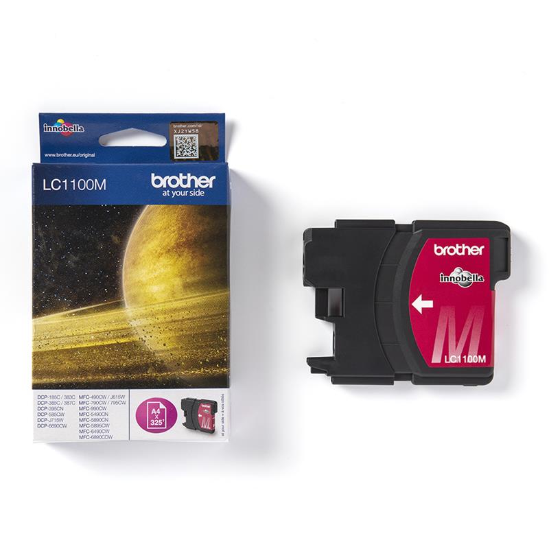 Product image for Brother LC1100M Magenta Original Printer Ink Cartridge (LC-1100M) - Small