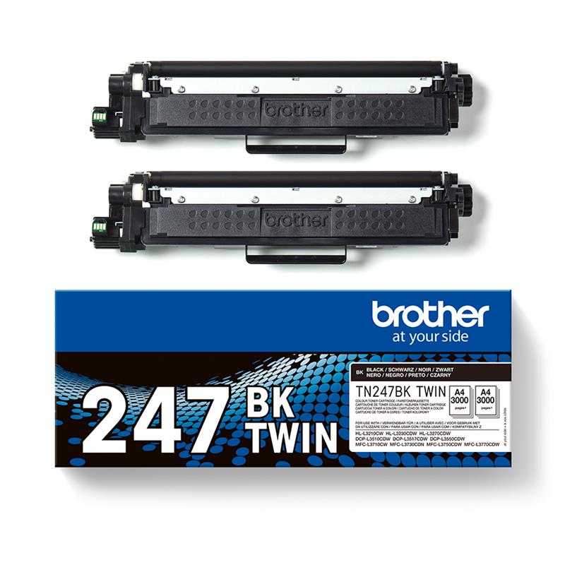Product image for Brother TN247BKTWIN Multipack Original High Capacity Toner Cartridge Twin Pack - Small