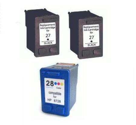 Product image for 999inks Compatible Multipack HP 27/28 1 Full Set + 1 Extra Black Inkjet Printer Cartridges - Small