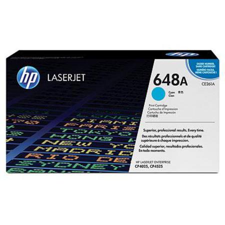 Product image for HP 648A Cyan Original Toner Cartridge (CE261A) - Small