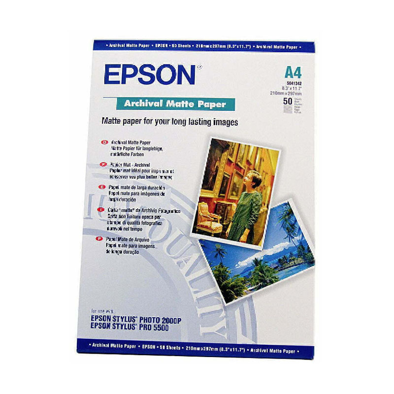 Product image for Epson S041342 A4 Archival Matte Paper (50 sheets) - Small