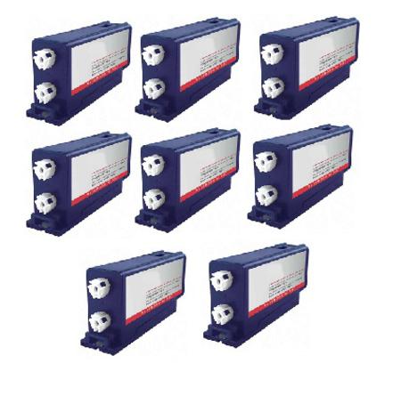 Product image for 999inks Compatible Eight Pack Pitney Bowes 620-1SB Blue Inkjet Printer Cartridges - Small