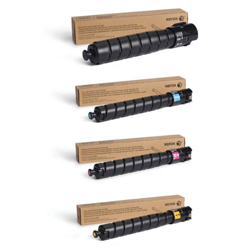 Product image for Xerox 106R04050-53 Full Set High Capacity Original Laser Toner Cartridges - Small