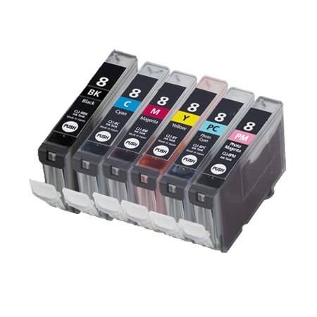 Product image for 999inks Compatible Multipack Canon CLI-8BK/PM 1 Full Set Inkjet Printer Cartridges - Small