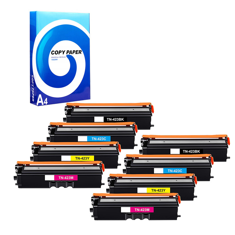 Product image for 999inks Compatible Multipack Brother TN423 2 Full Sets Laser Toner Cartridges + Free A4 Ream Paper - Small