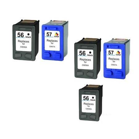 Product image for 999inks Compatible Multipack HP 56/57 2 Full Sets + 1 Extra Black Inkjet Printer Cartridges - Small