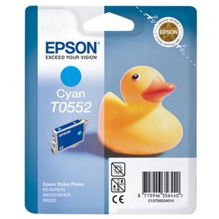 Product image for Epson T0552 Cyan Original Standard Capacity Ink Cartridge (Duck) (T055240) - Small