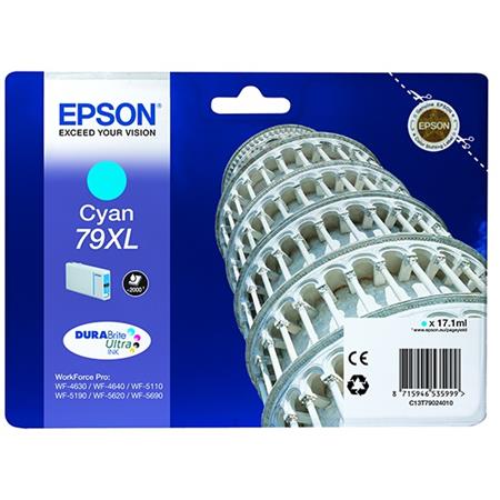 Product image for Epson 79XL (T7902) Cyan Original High Capacity Ink Cartridge - Small