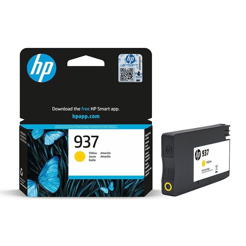 Product image for HP 937 (4S6W4NE) Yellow Original Standard Capacity Ink Cartridge - Small
