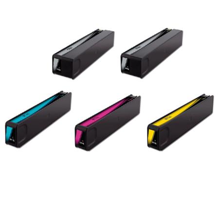 Product image for 999inks Compatible Multipack HP 970XL/971XL 1 Full Set + 1 Extra Black Inkjet Printer Cartridges - Small