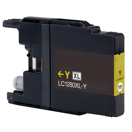 Product image for 999inks Compatible Brother LC1280XLY Yellow High Capacity Inkjet Printer Cartridge - Small
