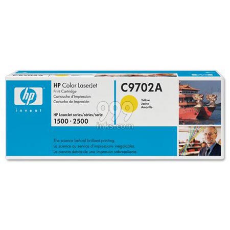 Product image for HP C9702AYellow Original Toner Cartridge with Smart Printing Technology - Small