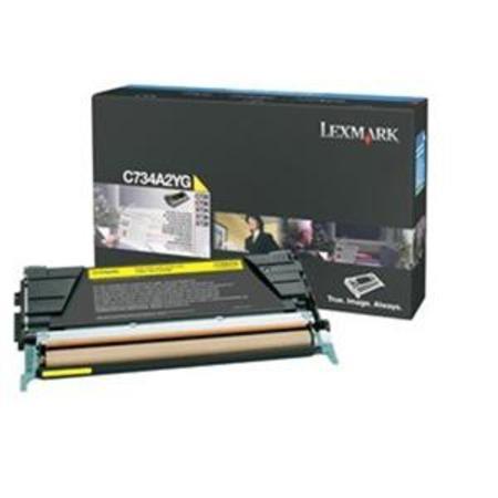Product image for Lexmark C734A2YG Yellow Original Toner Cartridge - Small