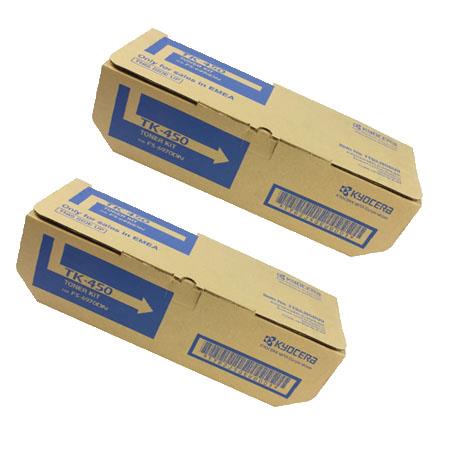 Product image for Kyocera TK450 Black Original Laser Toner Cartridge Twin Pack - Small