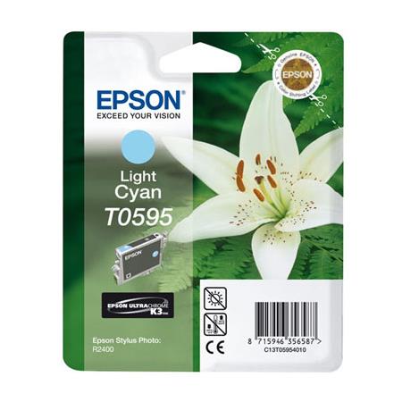 Product image for Epson T0595 Light Cyan Original Ink Cartridge (Lily) (T059540) - Small