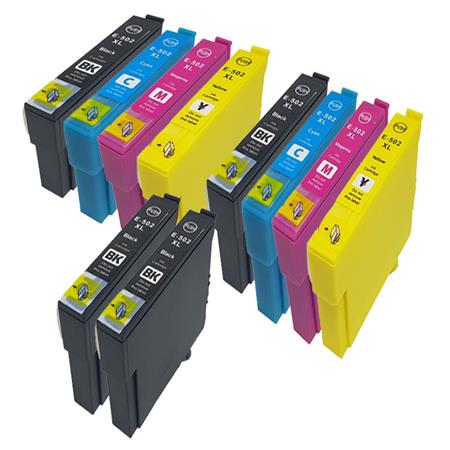Product image for 999inks Compatible Multipack Epson 502XLBK/C/M/Y 2 Full Sets + 2 FREE Black Inkjet Printer Cartridges - Small