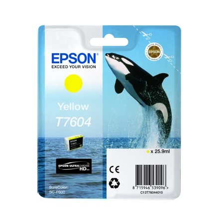 Product image for Epson T7604 Yellow Original Ink Cartridge - Small