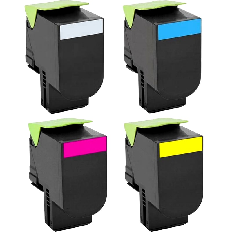 Product image for 999inks Compatible Multipack Lexmark C232HK0/Y0 1 Full Set High Capacity Laser Toner Cartridges - Small